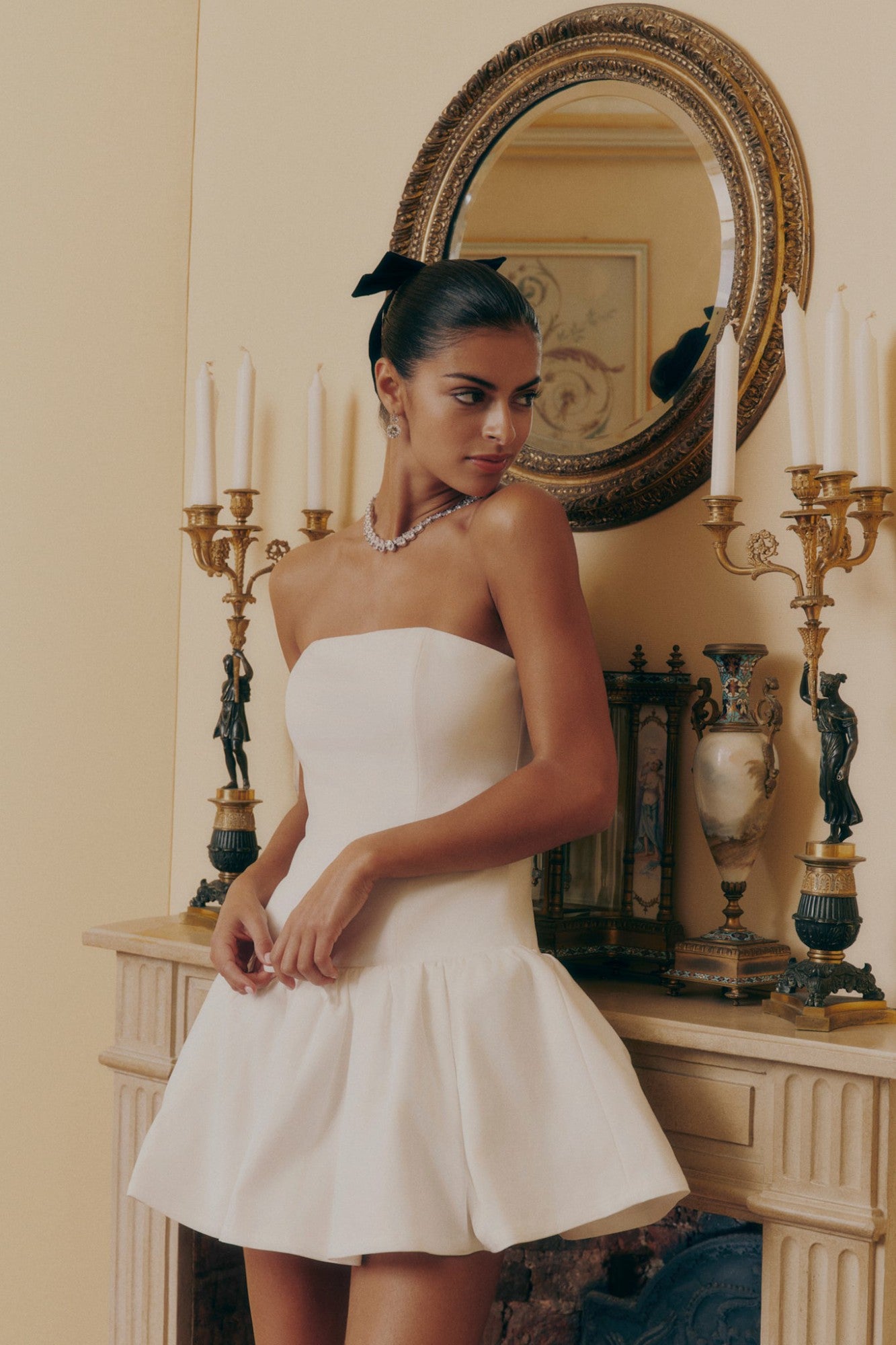 Josie Dress: White Mini Dress for Bridal Shower | Nana Jacqueline