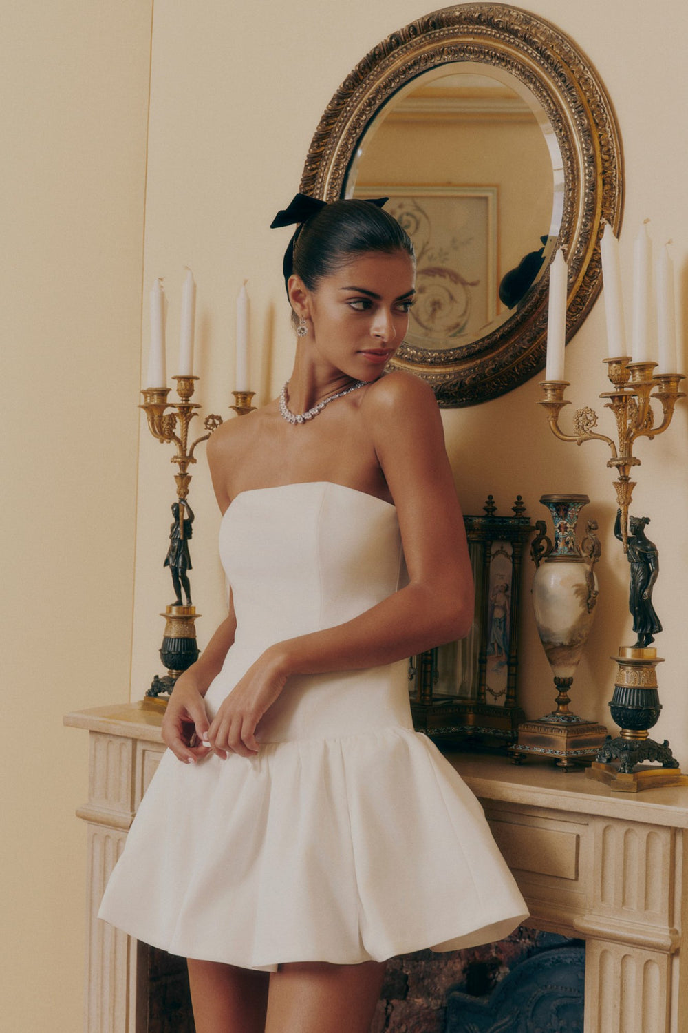 Josie Dress: White Mini Dress for Bridal Shower | Nana Jacqueline