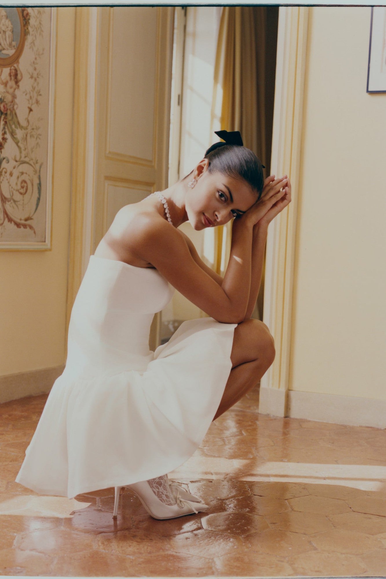 Josie Dress: White Mini Dress for Bridal Shower | Nana Jacqueline