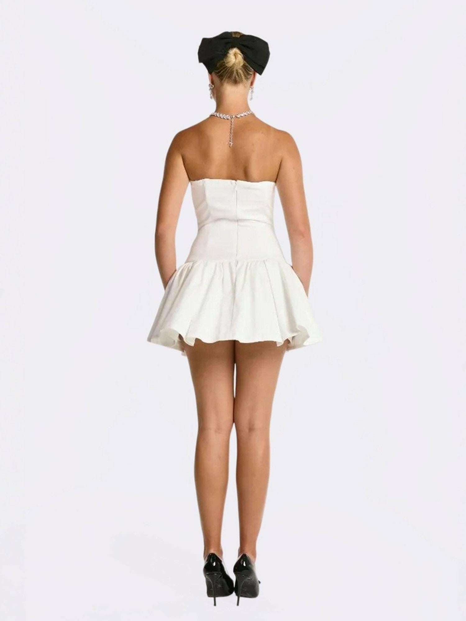 Josie Dress: White Mini Dress for Bridal Shower | Nana Jacqueline