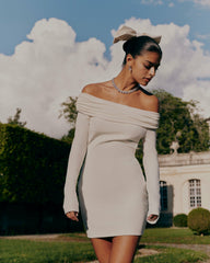 Chantel Dress: White Mini Dress for Bridal Shower | Nana Jacqueline