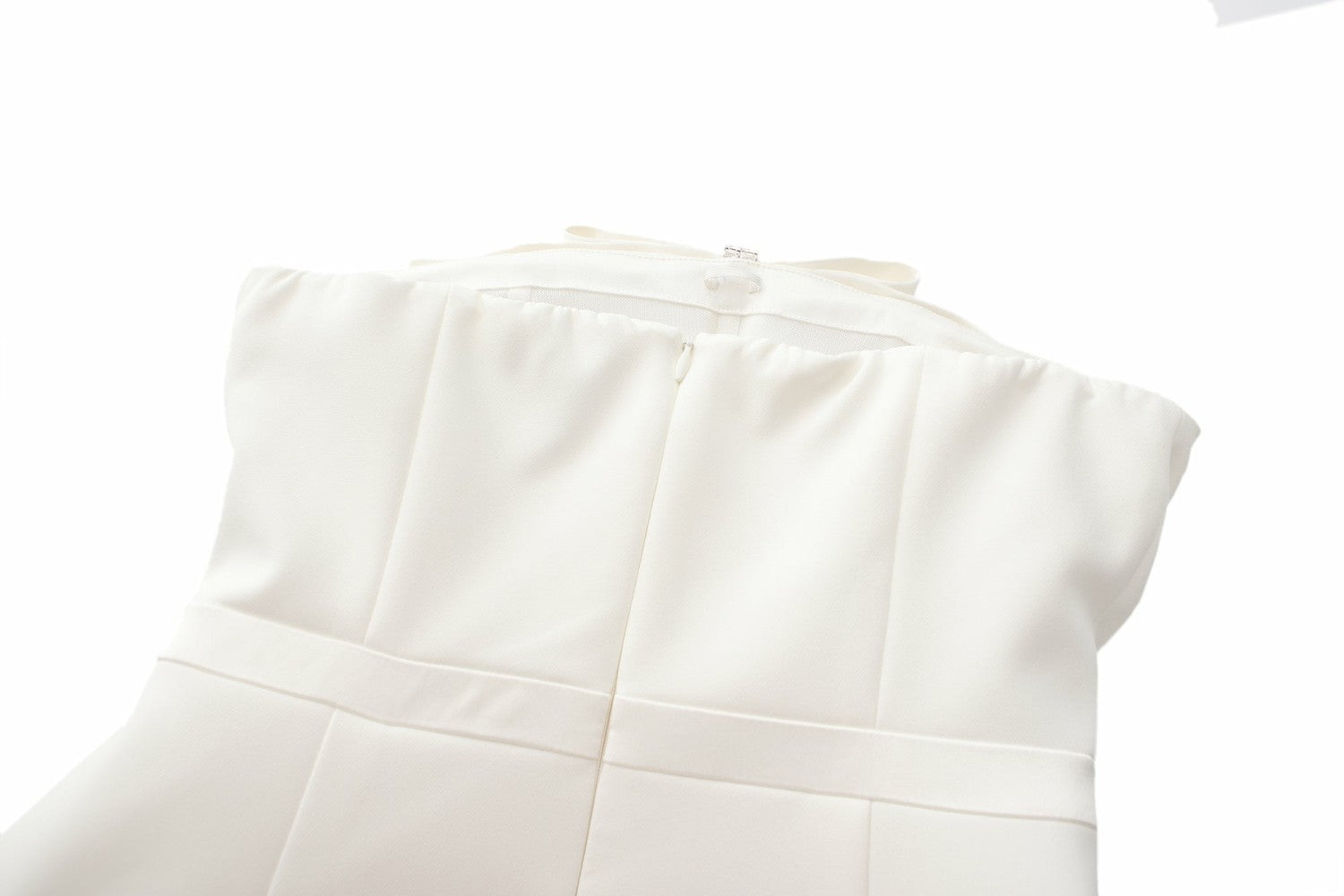 Lucie Bow Dress: White Mini Dress for Bridal Shower | Nana Jacqueline