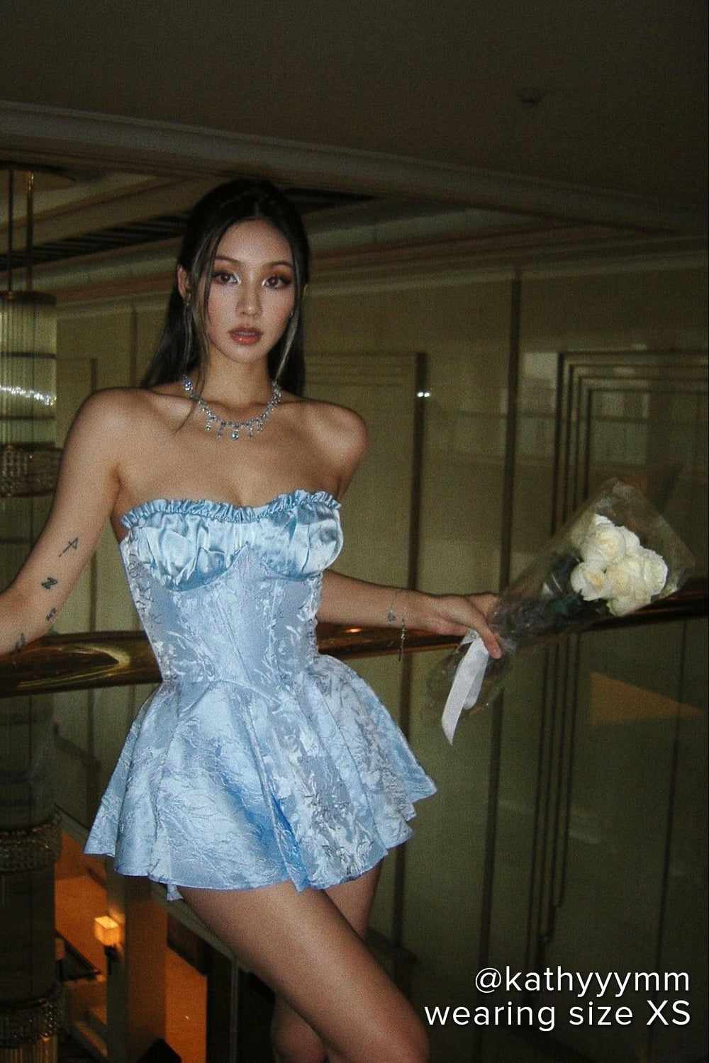 Airina Dress: Blue Mini Dress for Graduation | Nana Jacqueline