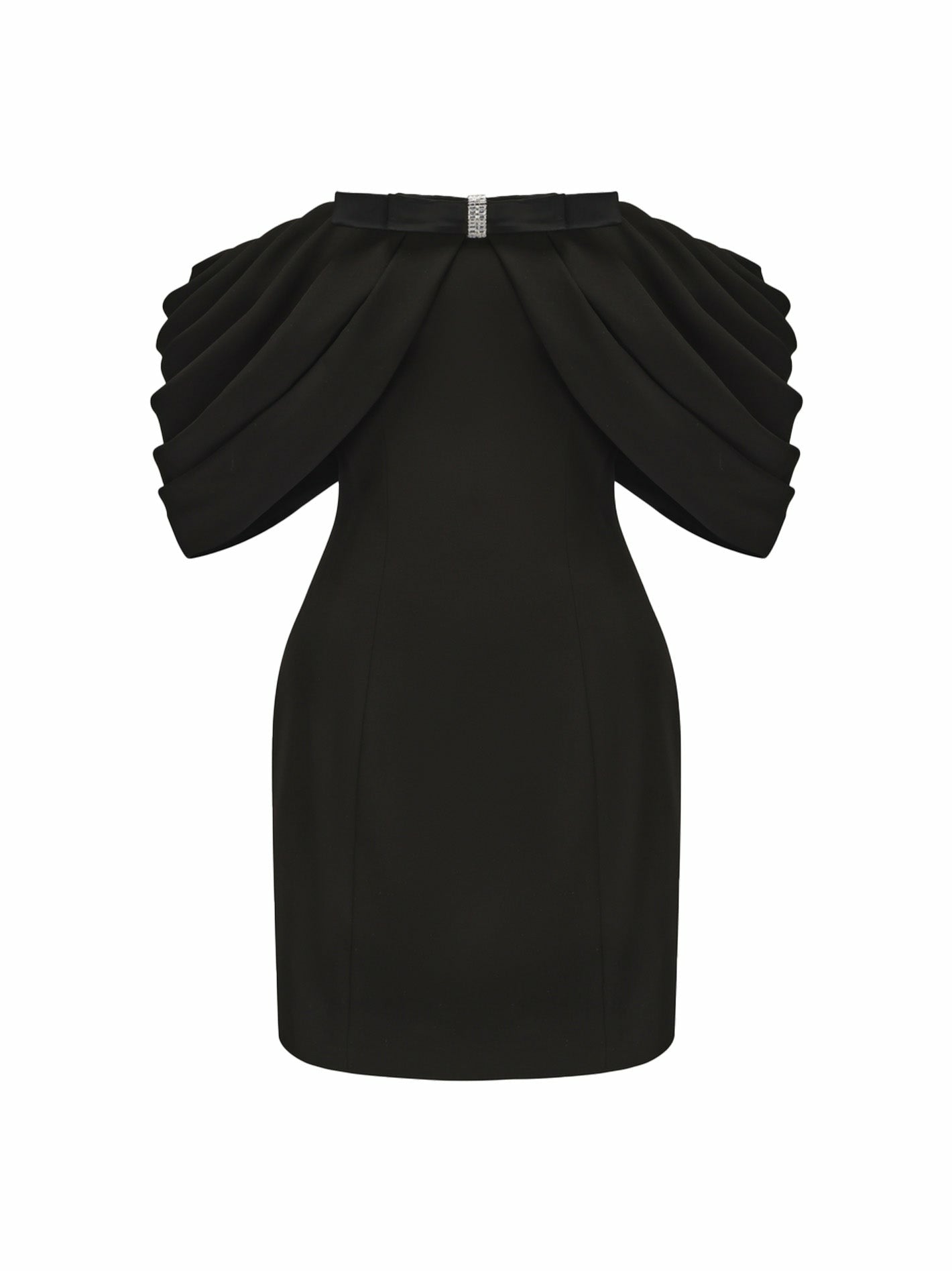 Kate Bow Dress: Black Mini Dress for Cocktail Party | Nana Jacqueline