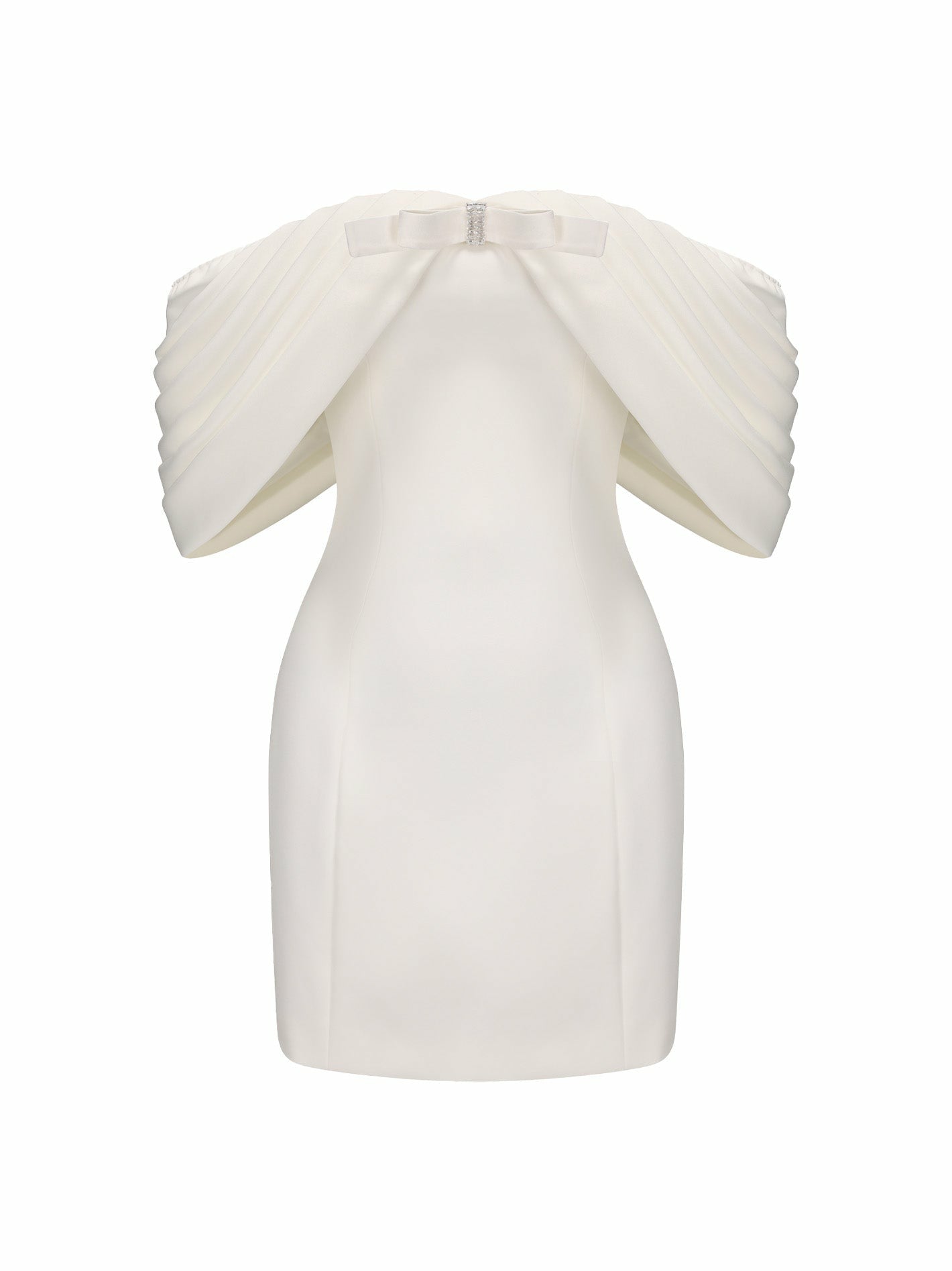 Kate Bow Dress: White Mini Dress for Bridal Shower | Nana Jacqueline