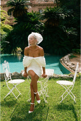 Kate Bow Dress: White Mini Dress for Bridal Shower | Nana Jacqueline