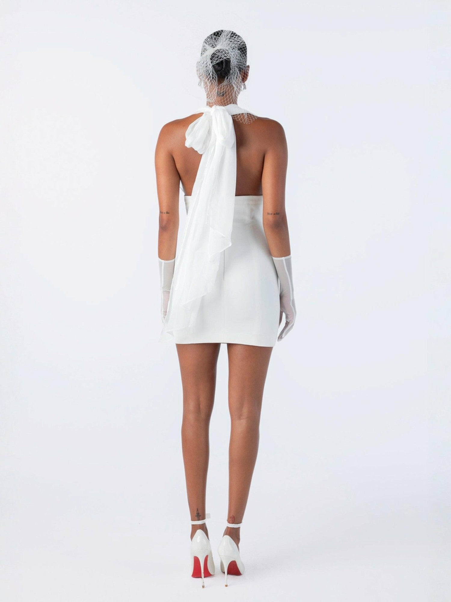 Melinda Dress: White Mini Dress for Wedding After-Party | Nana Jacqueline