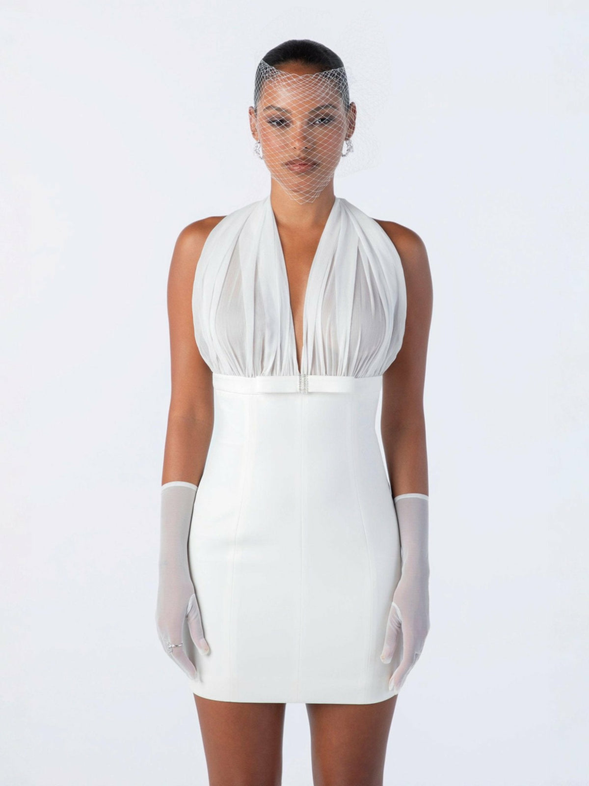 Melinda Dress: White Mini Dress for Wedding After-Party | Nana Jacqueline