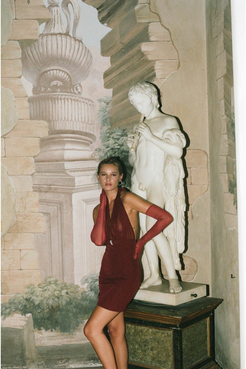 Melinda Dress: Red Mini Dress for Cocktail Party | Nana Jacqueline