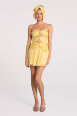 Ilana Dress: Yellow Mini Dress for Birthday Celebration | Nana Jacqueline