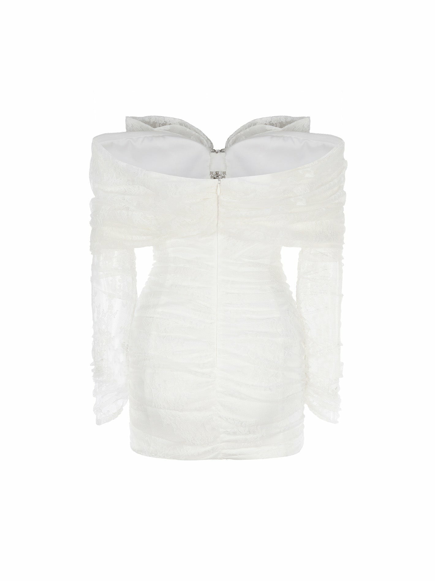 Sydney Bow Dress: White Mini Dress for Bridal Shower | Nana Jacqueline