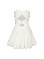 Ilana Dress: White Mini Dress for Bridal Shower | Nana Jacqueline