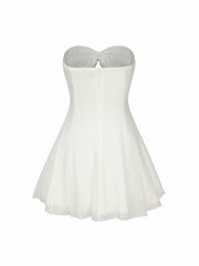 Ilana Dress: White Mini Dress for Bridal Shower | Nana Jacqueline