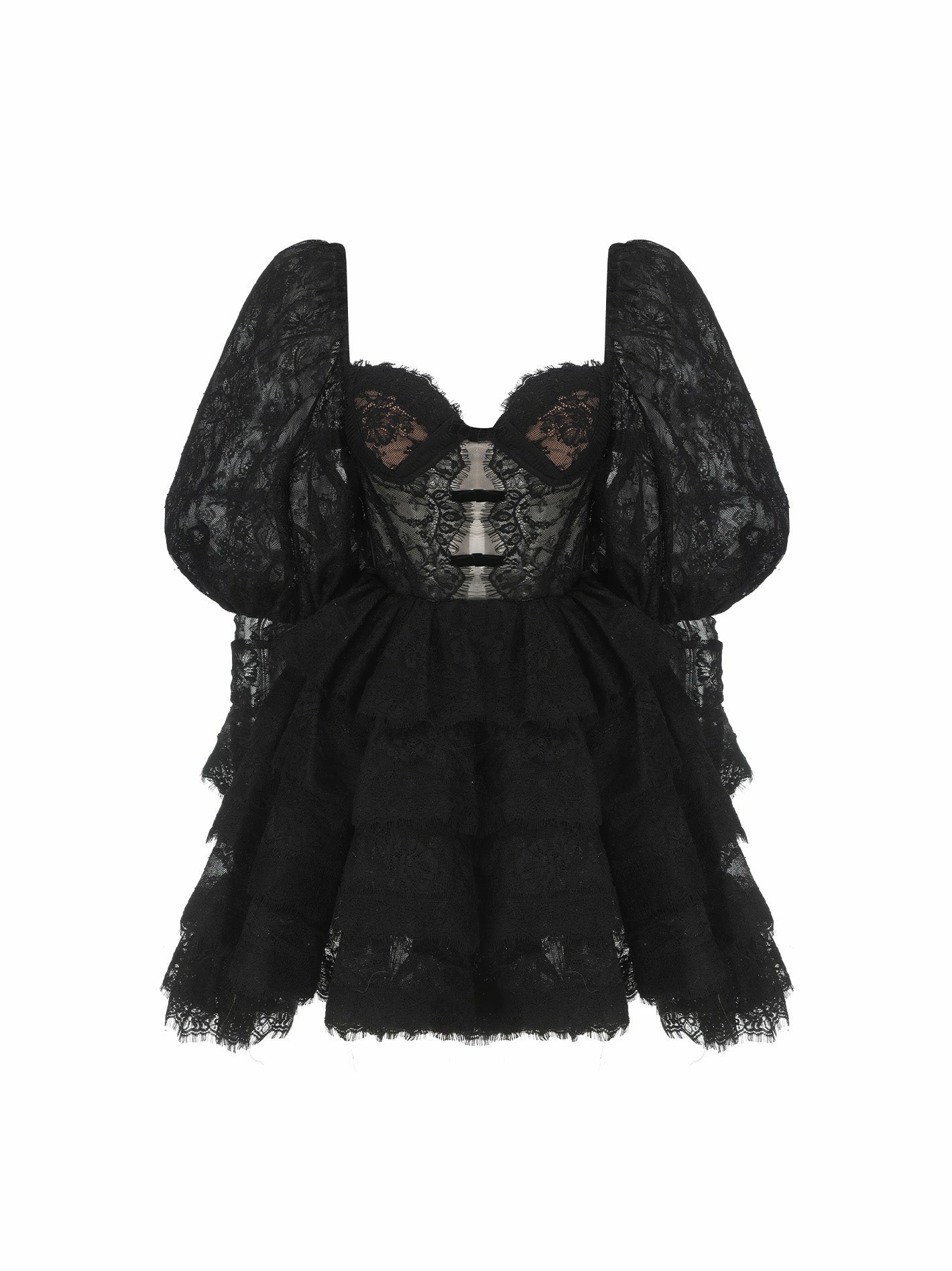 Penelope Lace Dress: Black Mini Dress for Cocktail Party | Nana Jacqueline