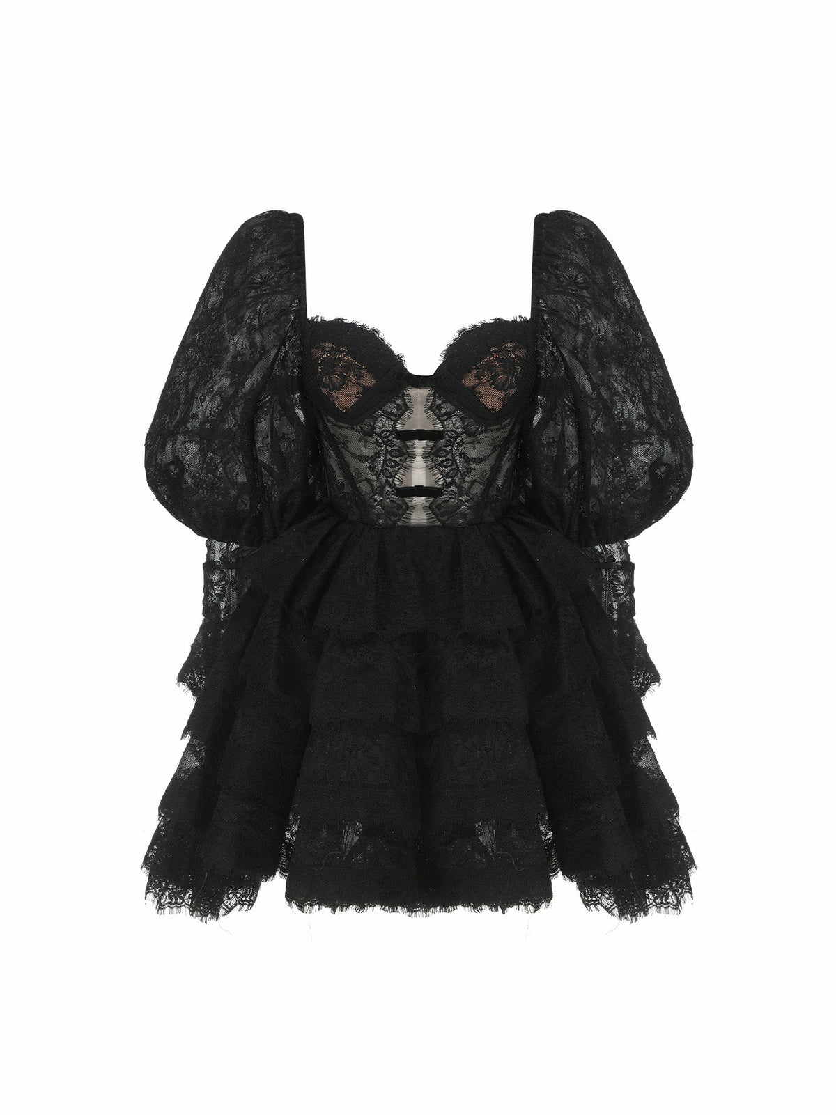 Penelope Lace Dress: Black Mini Dress for Cocktail Party | Nana Jacqueline