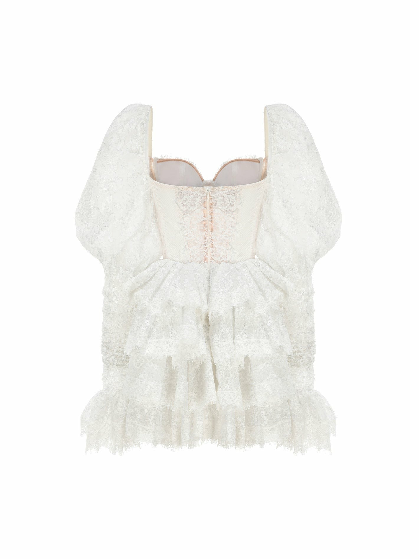 Penelope Lace Dress: White Mini Dress for Wedding After-Party | Nana Jacqueline