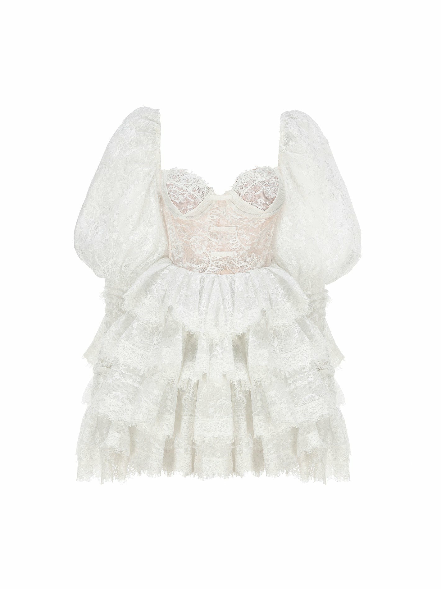 Penelope Lace Dress: White Mini Dress for Wedding After-Party | Nana Jacqueline