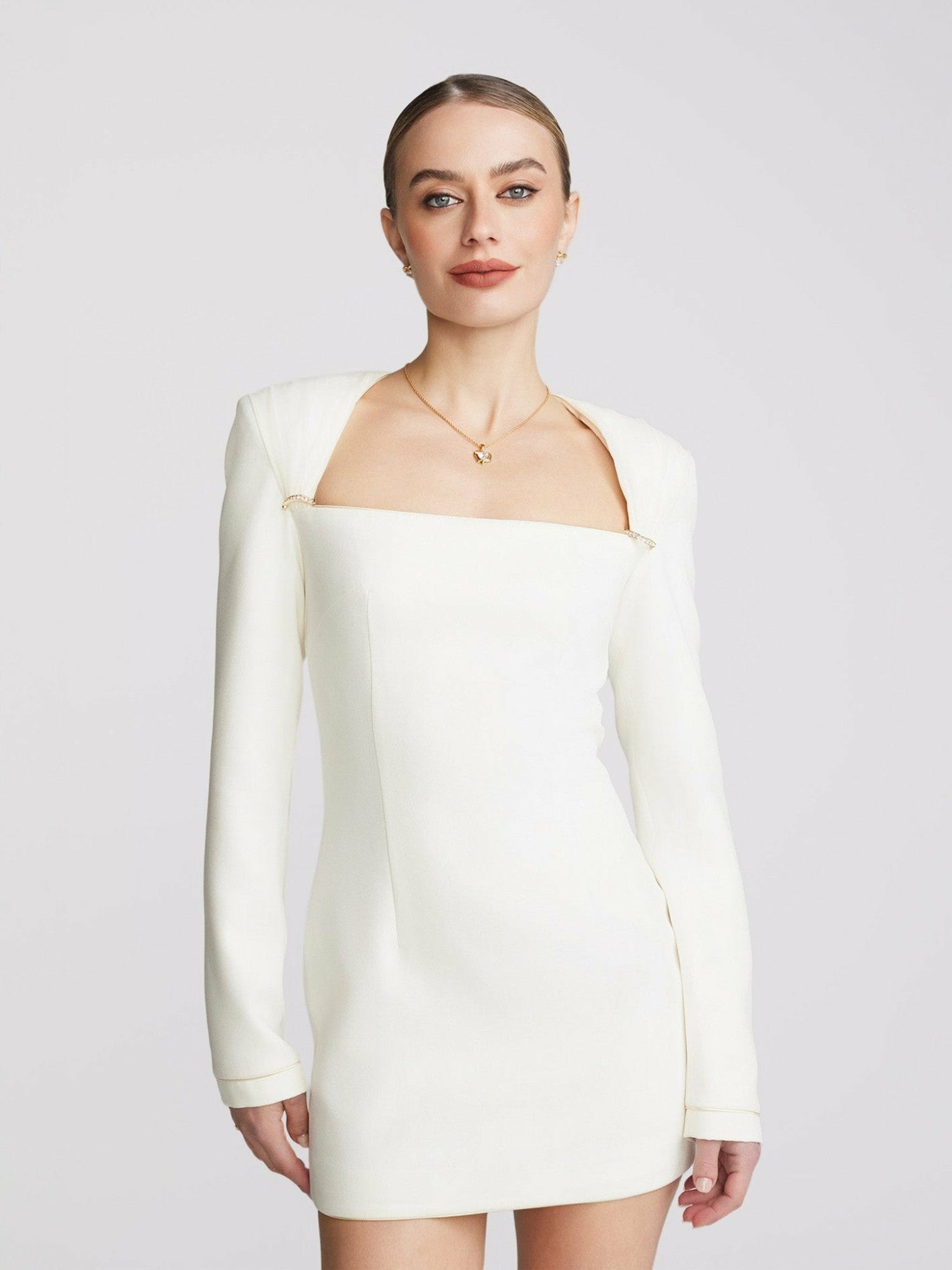 Jillian Dress: Ivory Mini Dress for Engagement Party | Nana Jacqueline