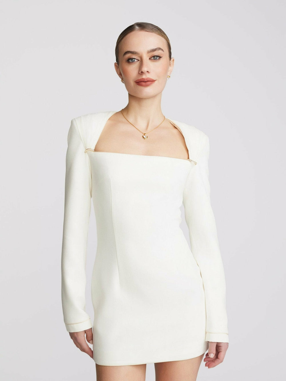 Jillian Dress: Ivory Mini Dress for Engagement Party | Nana Jacqueline