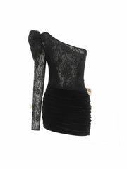 Wilma Dress: Black Mini Dress for Cocktail Party | Nana Jacqueline