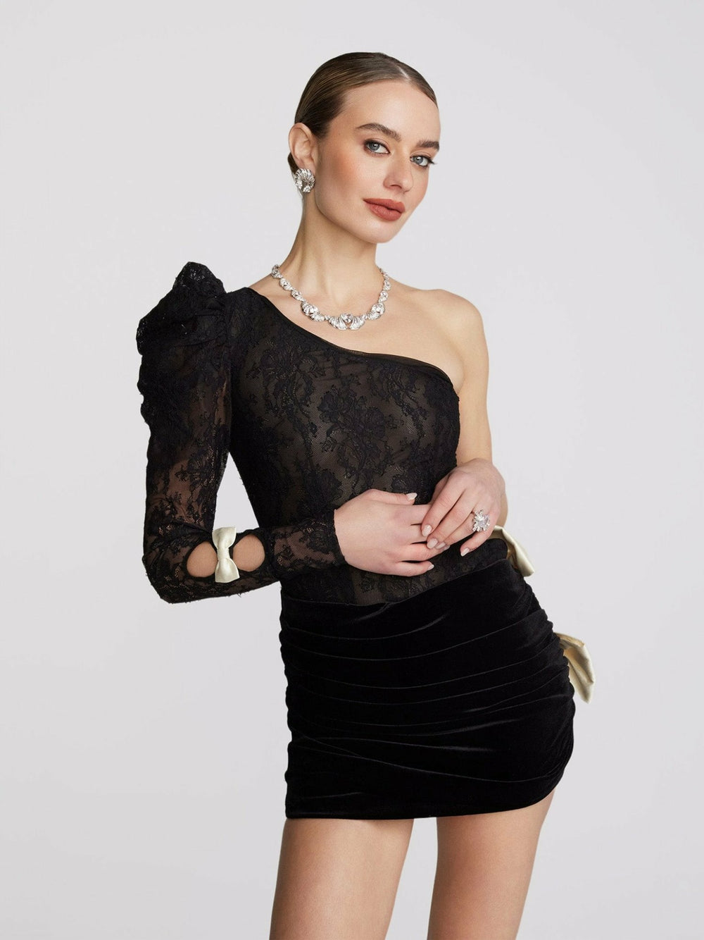 Wilma Dress: Black Mini Dress for Cocktail Party | Nana Jacqueline