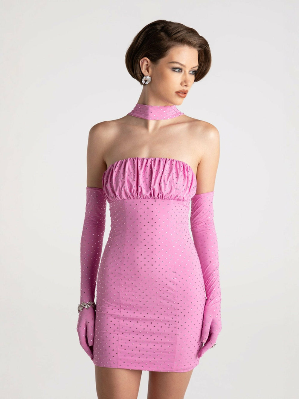 Talia Diamond Dress: Pink Mini Dress for Birthday Celebration | Nana Jacqueline