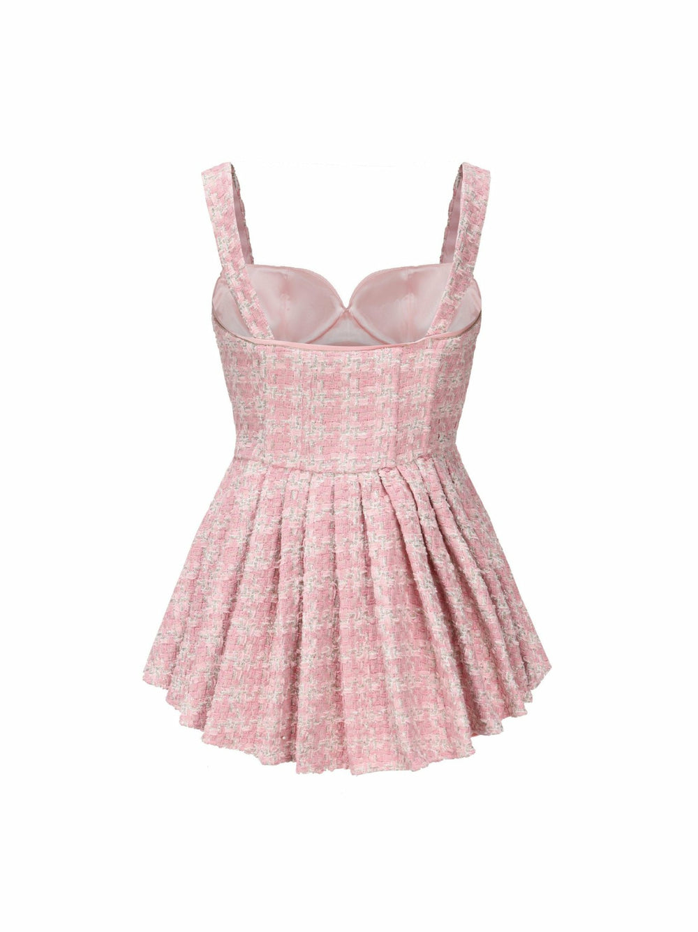 Chelsea Tweed Dress: Pink Mini Dress for Birthday Celebration | Nana Jacqueline