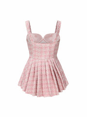 Chelsea Tweed Dress: Pink Mini Dress for Birthday Celebration | Nana Jacqueline