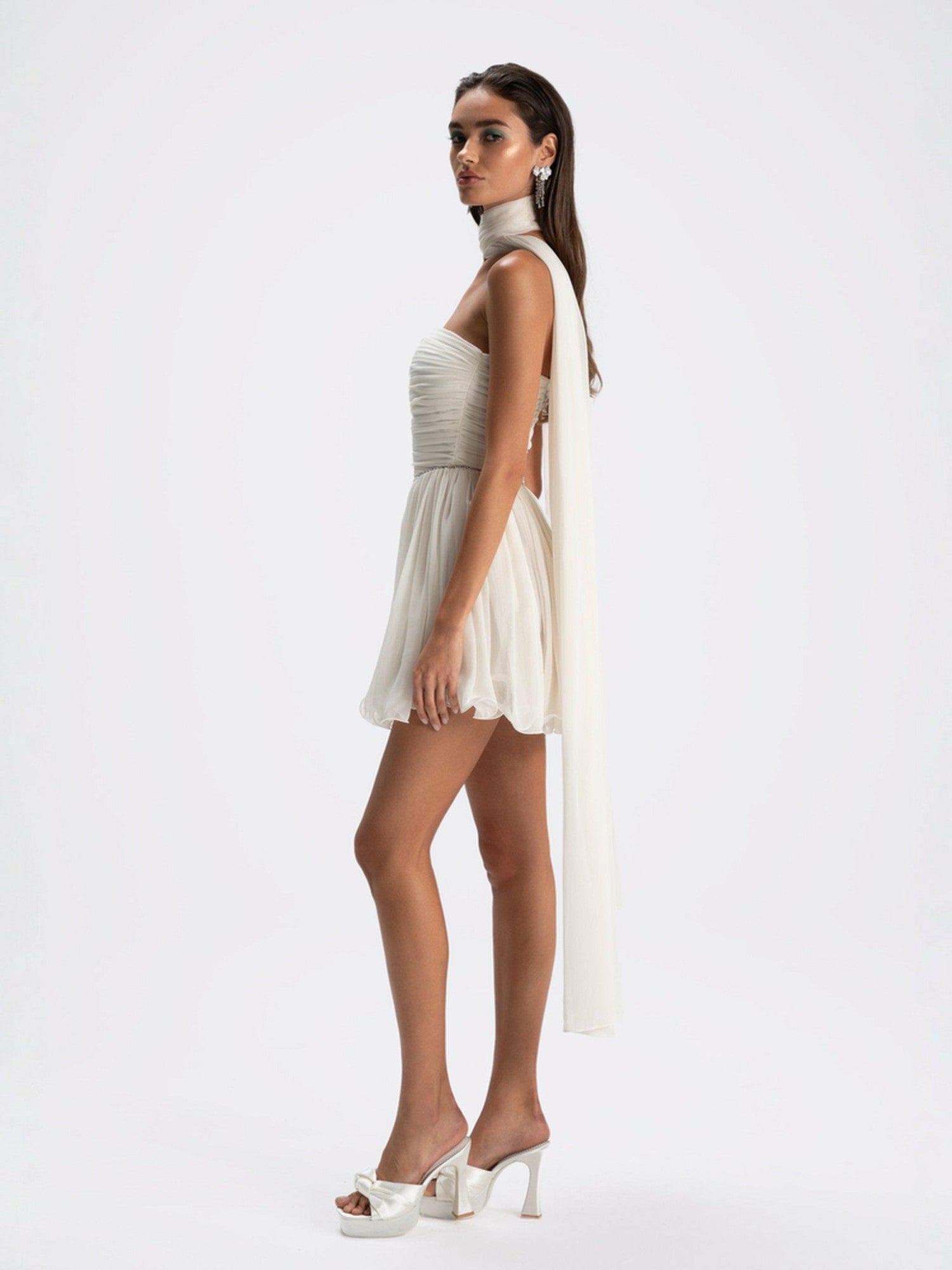 Chloe Dress: White Mini Dress for Bridal Shower | Nana Jacqueline