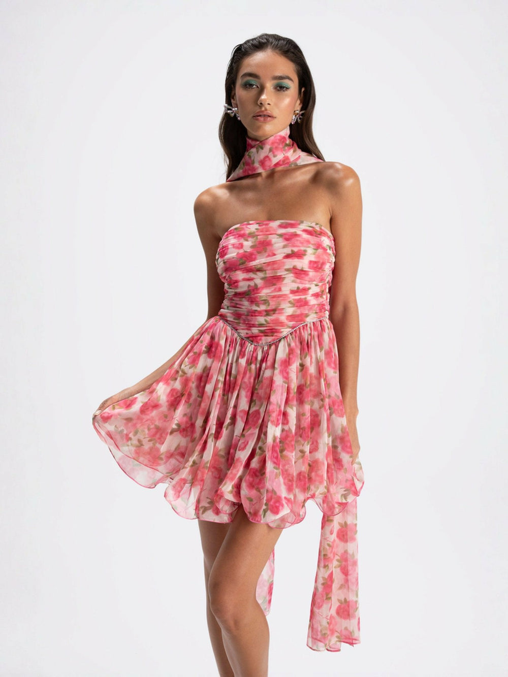 Chloe Dress: Pink Mini Dress for Garden Party | Nana Jacqueline