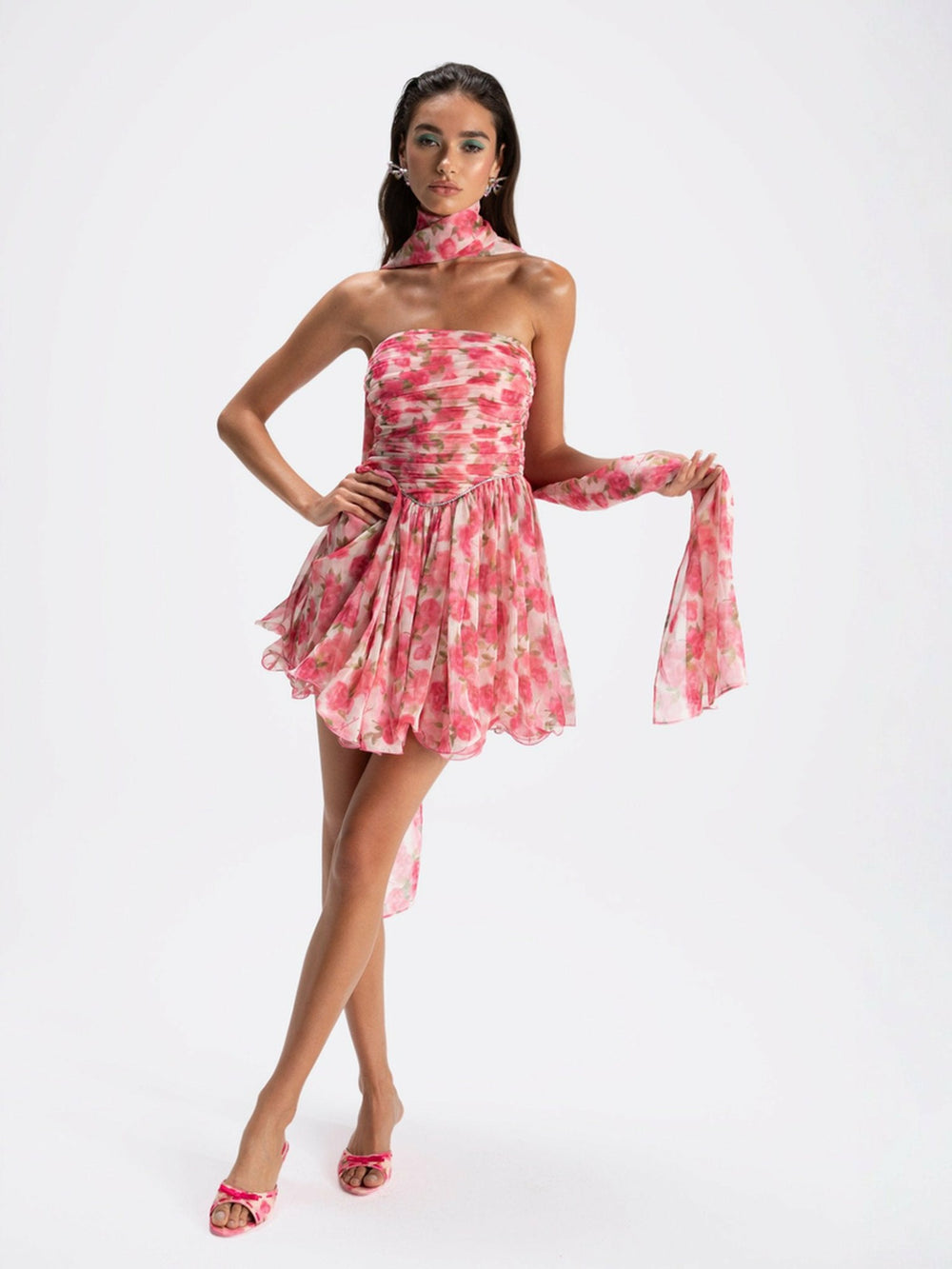 Chloe Dress: Pink Mini Dress for Garden Party | Nana Jacqueline