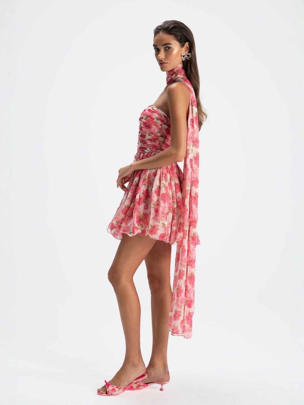 Chloe Dress: Pink Mini Dress for Garden Party | Nana Jacqueline