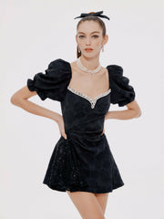 Ysabella Dress: Black Mini Dress for Cocktail Party | Nana Jacqueline