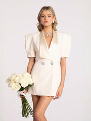 Alia Dress: White Mini Dress for Bridal Shower | Nana Jacqueline