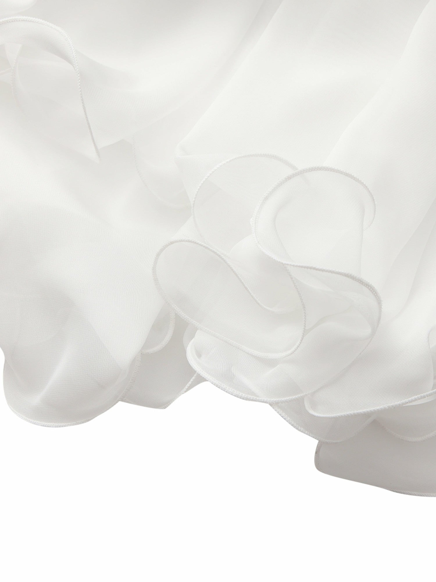 Florence Tiered Chiffon White Dress | Nana Jacqueline