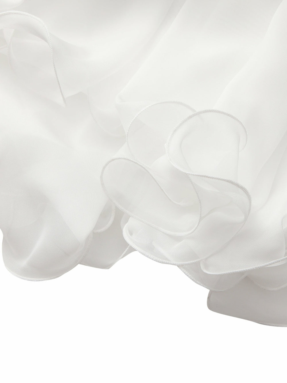 Florence Tiered Chiffon White Dress | Nana Jacqueline