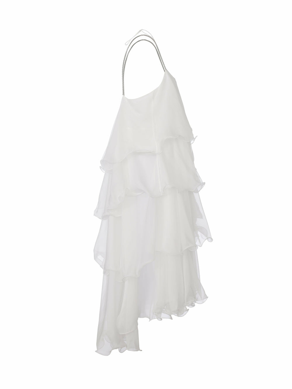 Florence Tiered Chiffon White Dress | Nana Jacqueline