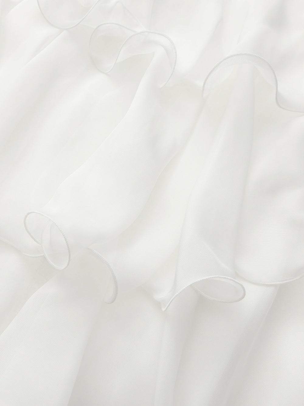 Florence Tiered Chiffon White Dress | Nana Jacqueline