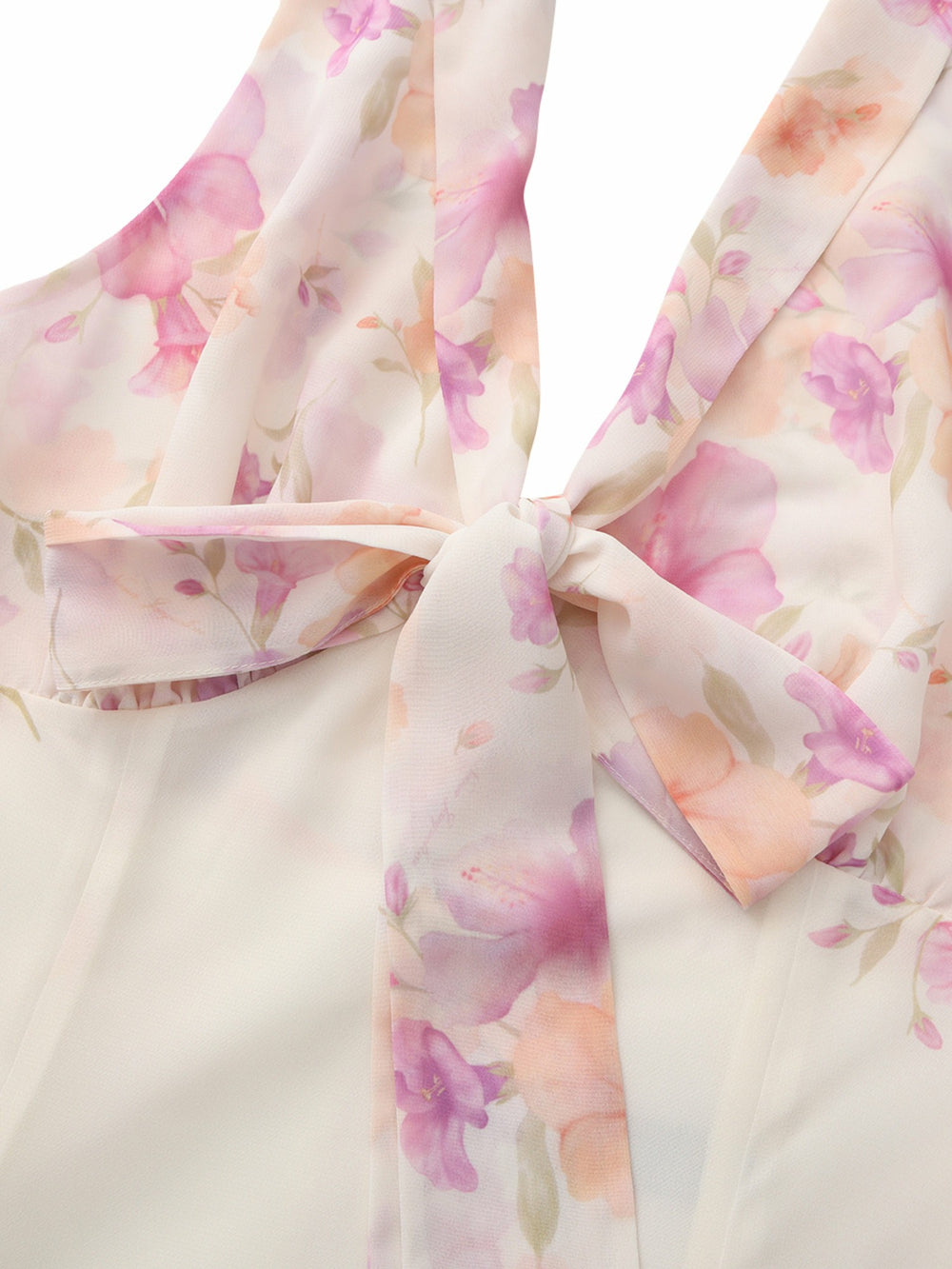 Lana Halter Floral Cream Dress | Nana Jacqueline