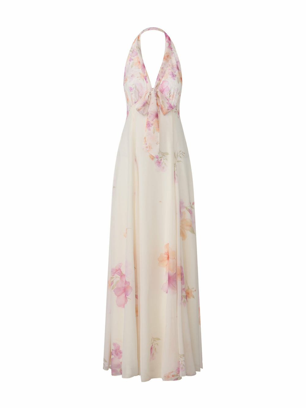 Lana Halter Floral Cream Dress | Nana Jacqueline