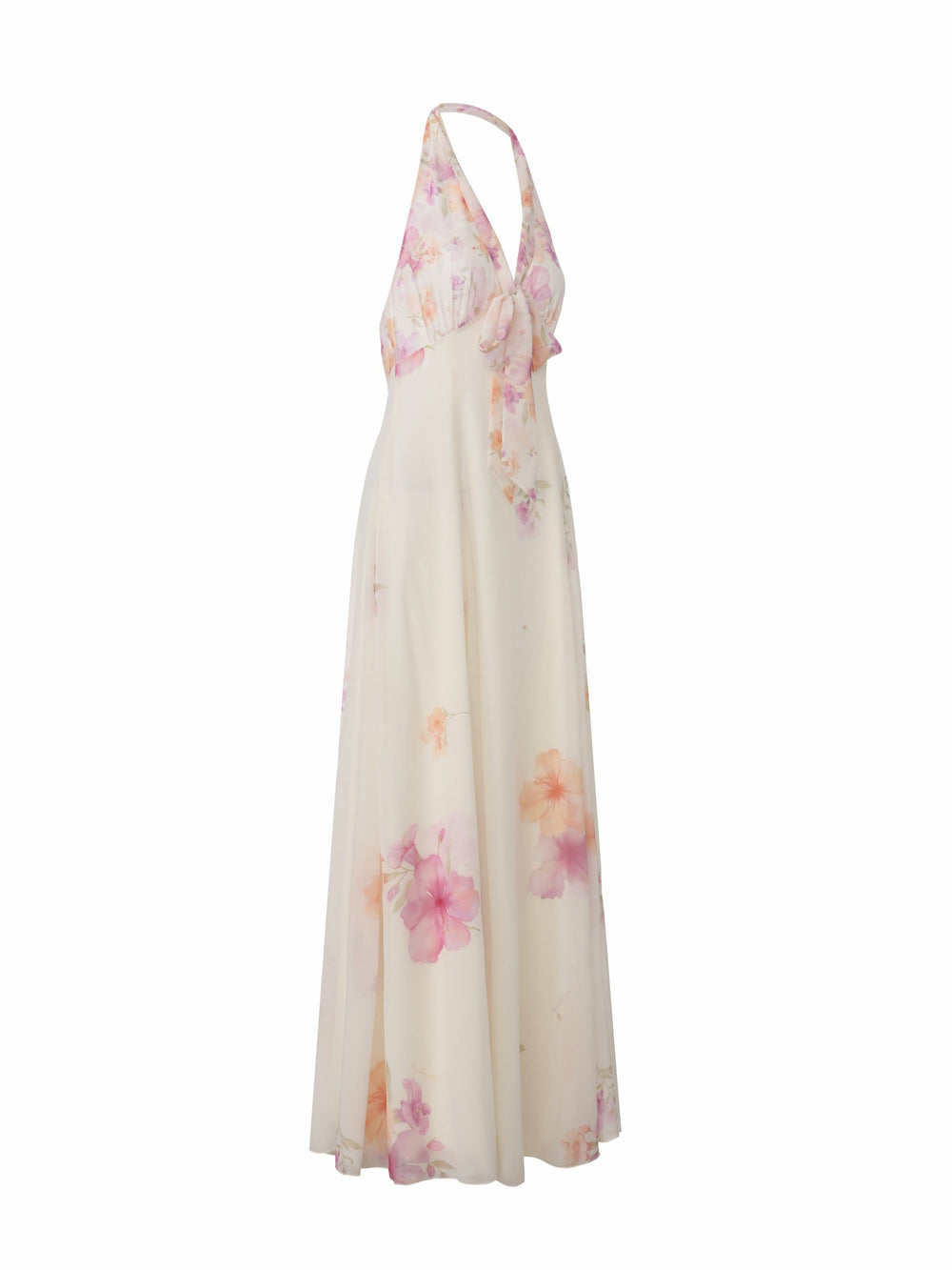 Lana Halter Floral Cream Dress | Nana Jacqueline