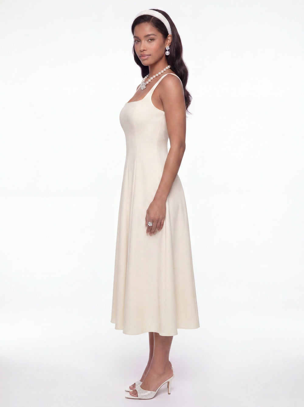 Delilah Cut Out Back Champagne Dress | Nana Jacqueline