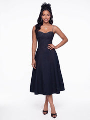 Heidi Corset Blue Denim Dress | Nana Jacqueline