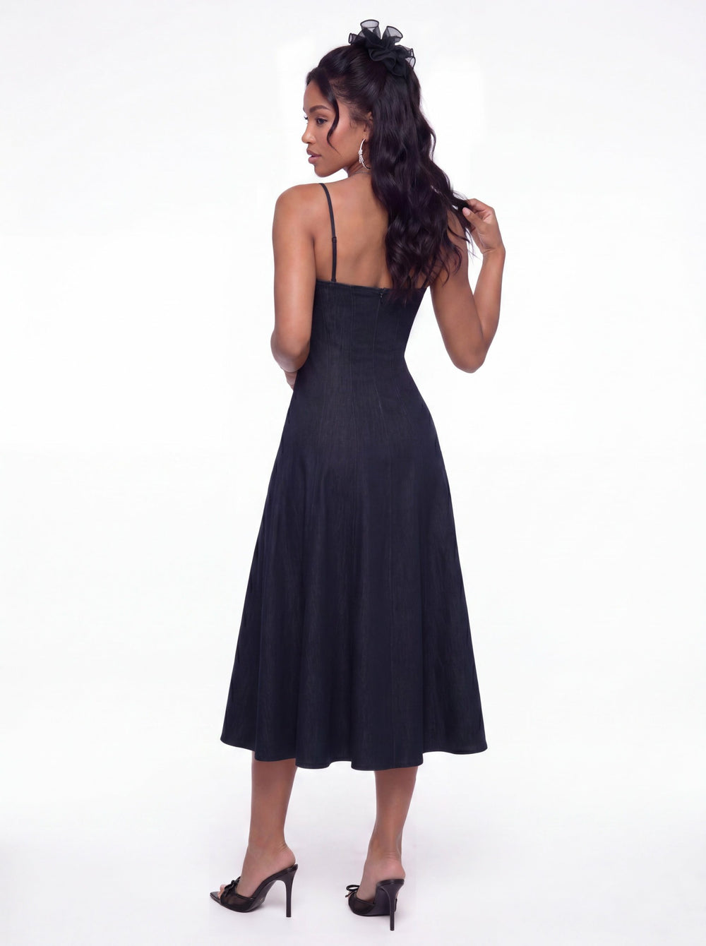 Heidi Corset Blue Denim Dress | Nana Jacqueline