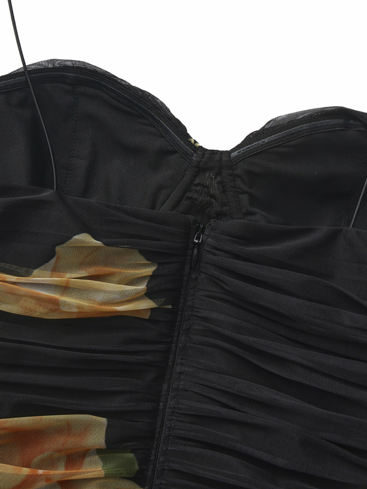 Claudia Ruched Black Floral Dress | Nana Jacqueline