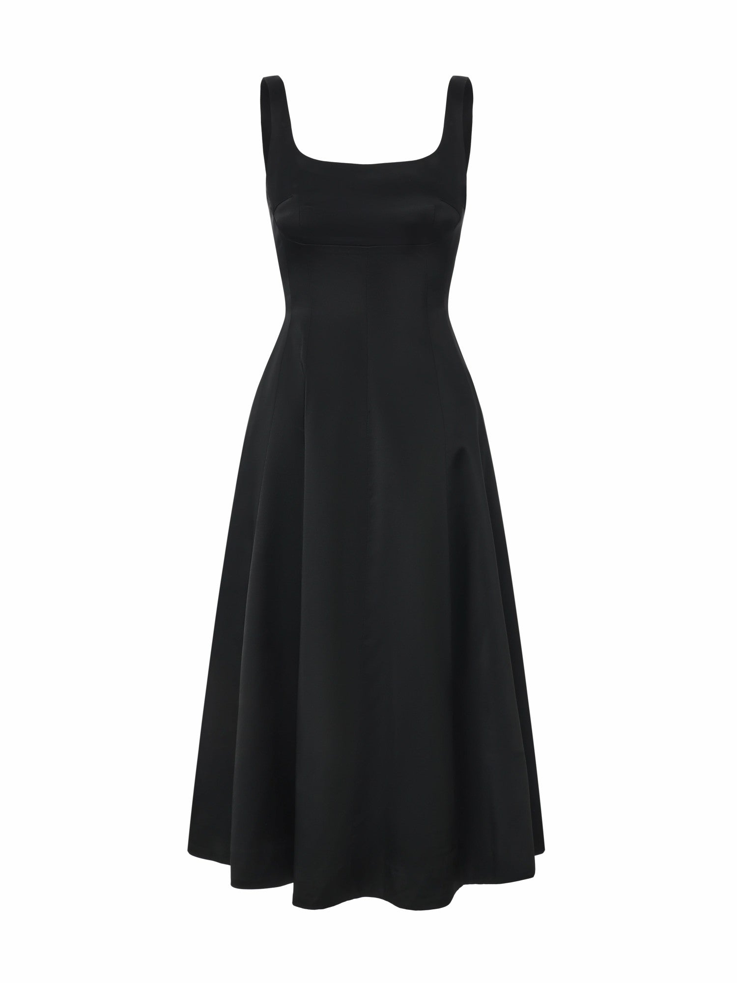 Lauren Square-Neck Black Dress | Nana Jacqueline