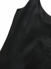 Lauren Square-Neck Black Dress | Nana Jacqueline