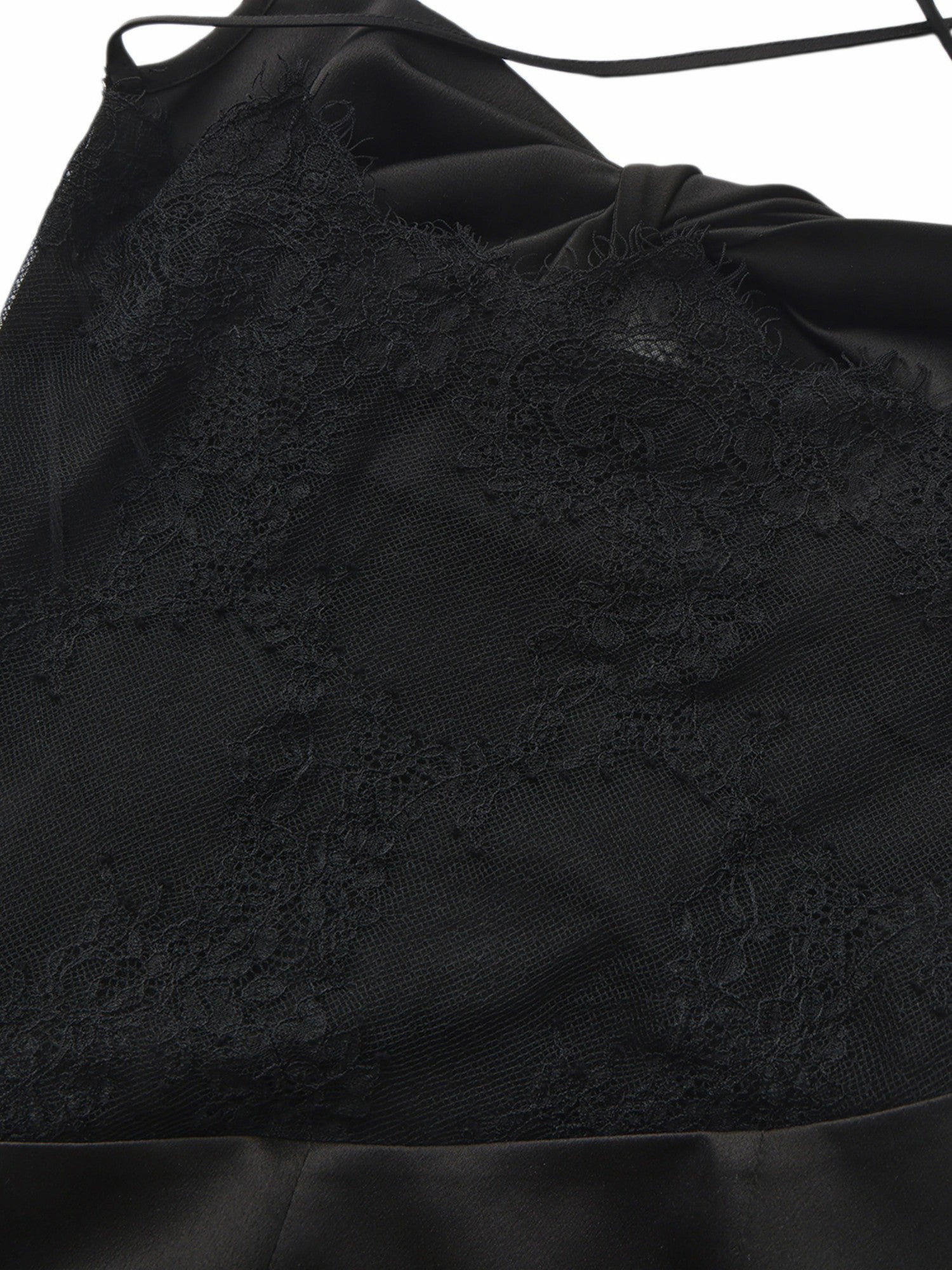 Brielle Twist-Front Lace-Back Black Dress | Nana Jacqueline