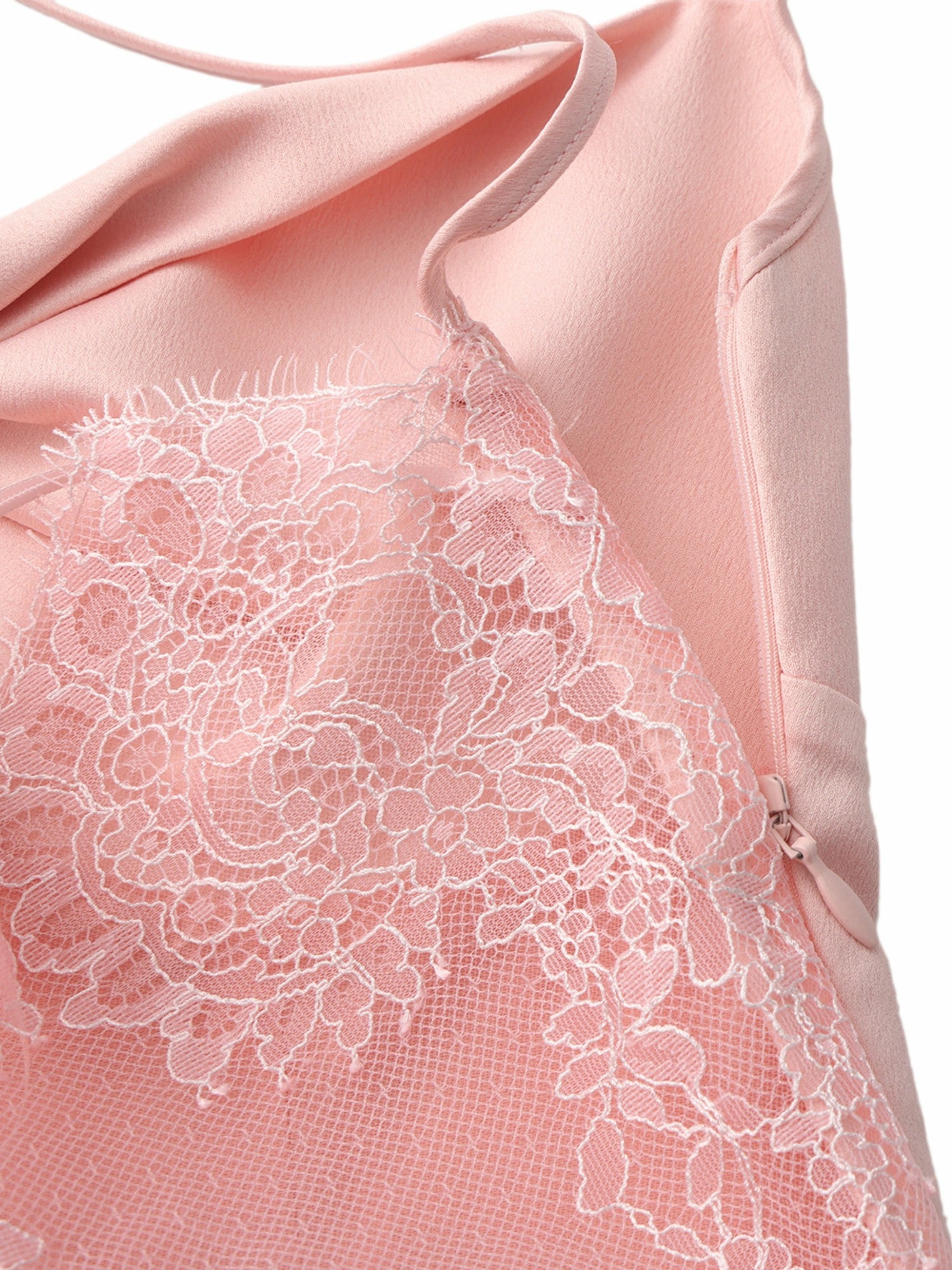 Brielle Twist-Front Lace-Back Pink Dress | Nana Jacqueline