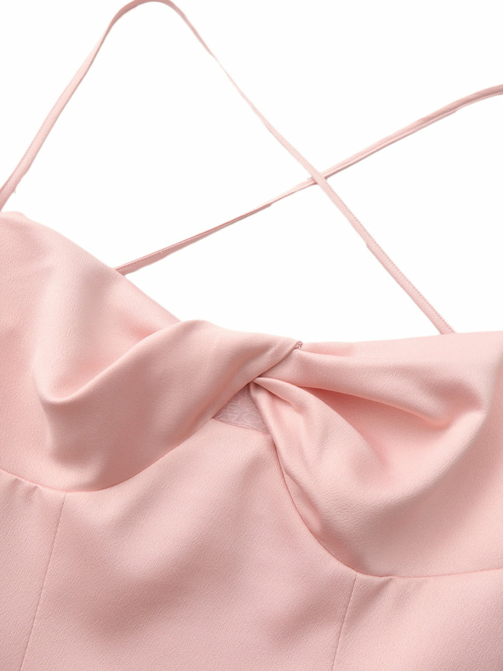 Brielle Twist-Front Lace-Back Pink Dress | Nana Jacqueline